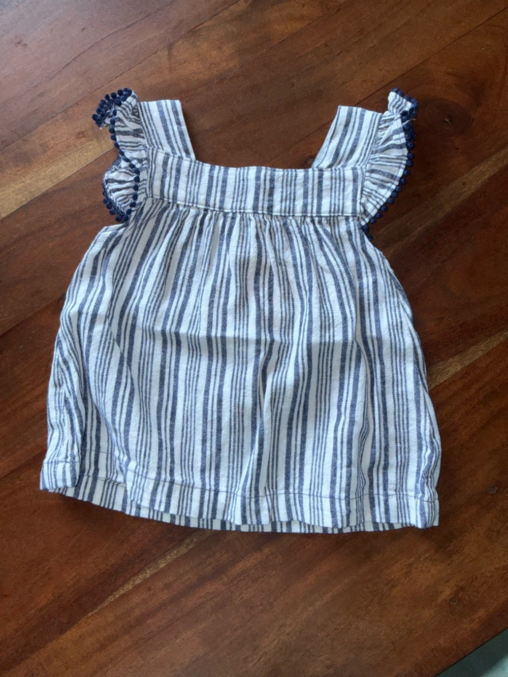 Carter's Blue and White Striped Tank Top